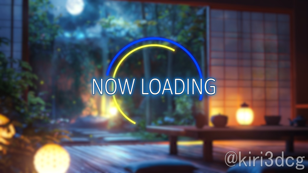 【動く!配信画面セット】蛍が飛ぶ和室 vtuberさん配信者さん向け 歌枠 雑談枠などに♪ 配信背景 素材 和室 月 蛍 Animated Background【背景ループ素材】