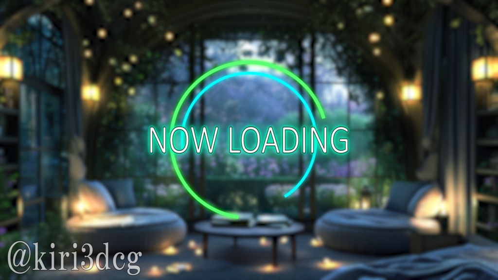 【動く!配信画面セット】ファンタジーな森の読書室 vtuber様 配信者様向け 歌枠 雑談枠などに♪ 配信背景 素材 夜 妖精 森 夜活 神秘的 幻想的 ファンタジー Animated Background【背景ループ素材】