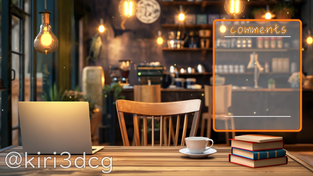 【配信画面セット!】カフェ風の配信部屋 vtuber様 配信者様向け 雑談枠などに♪ 配信背景 素材 コーヒー カフェ 本 Animated Background【背景ループ素材】