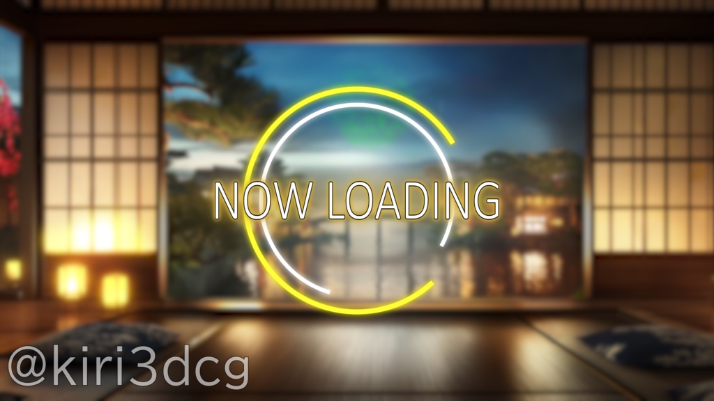 【動く!配信画面セット!】和室から眺める花火 ver2 vtuber様 配信者様向け 歌枠 雑談枠などに♪ 夏 夜 配信背景 花火 和室 素材 背景 Animated Background【背景ループ素材】