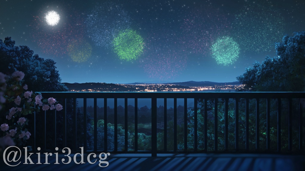 【動く!配信画面セット!】星空に浮かぶ花火 vtuber様 配信者様向け 歌枠 雑談枠などに♪ 夏 夜 配信背景 花火 星空 素材 背景 Animated Background【背景ループ素材】