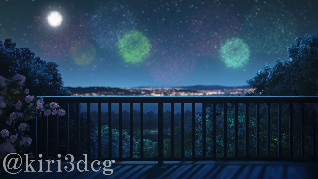 【動く!配信画面セット!】星空に浮かぶ花火 vtuber様 配信者様向け 歌枠 雑談枠などに♪ 夏 夜 配信背景 花火 星空 素材 背景 Animated Background【背景ループ素材】