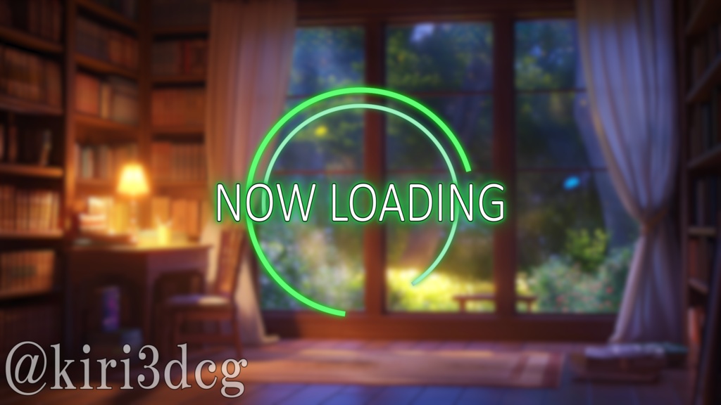 【動く!配信画面セット!】静かな夜の書斎 vtuber様 配信者様向け 歌枠 雑談枠などに♪ 夏 夜 配信背景 書斎 蝶 素材 背景 Animated Background【背景ループ素材】