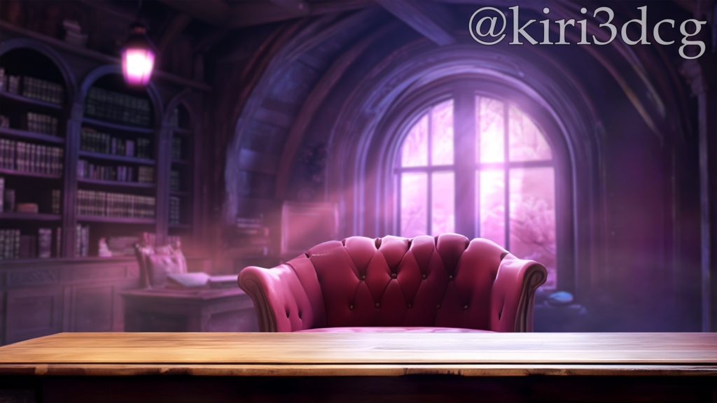 【動く!配信画面セット!】魔法使いの書斎 vtuber様 配信者様向け 歌枠 雑談枠などに♪ ファンタジー 夜 配信背景 書斎 素材 背景 Animated Background【背景ループ素材】