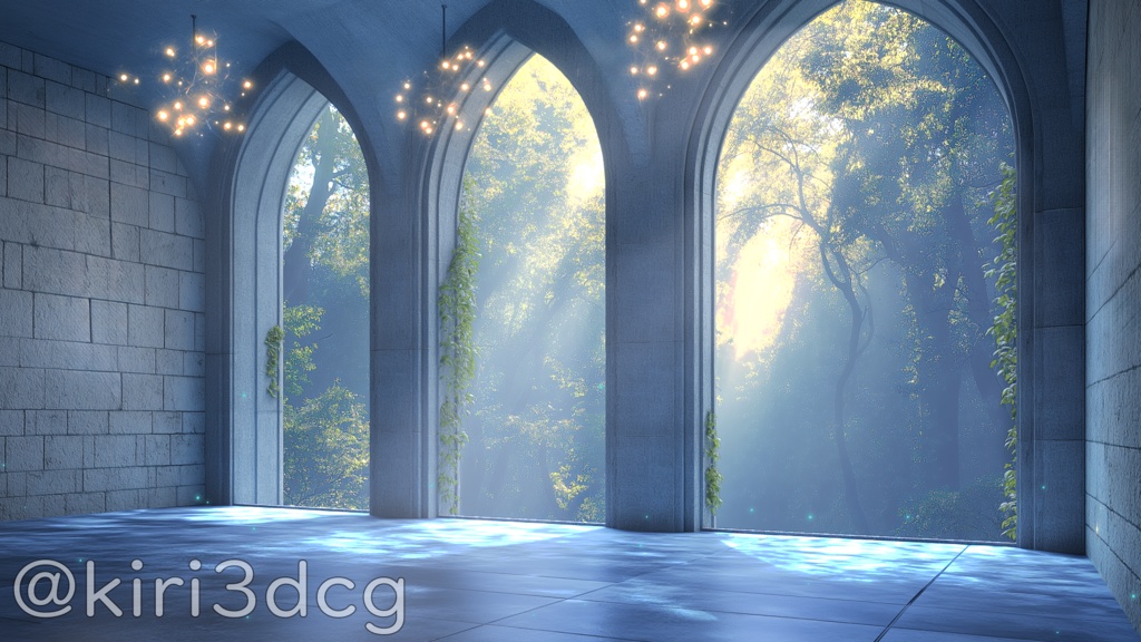 【配信画面セット!】異世界の休憩所 vtuber様 配信者様向け 歌枠 雑談枠などに♪ ファンタジー 朝 昼活 配信背景 素材 背景 Animated Background【背景ループ素材】