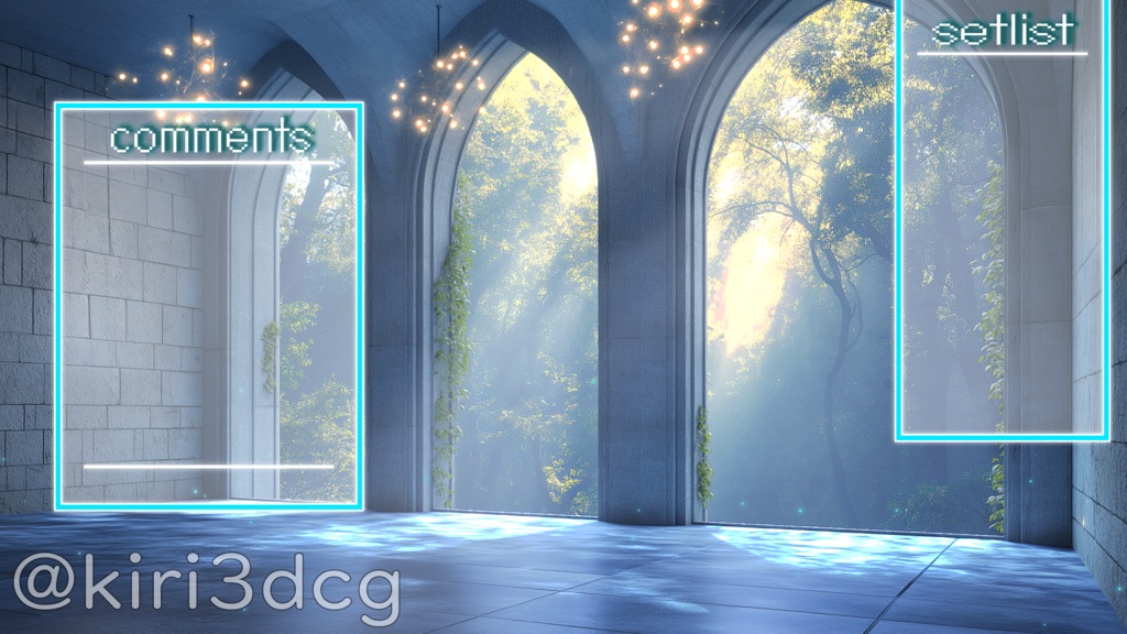 【配信画面セット!】異世界の休憩所 vtuber様 配信者様向け 歌枠 雑談枠などに♪ ファンタジー 朝 昼活 配信背景 素材 背景 Animated Background【背景ループ素材】