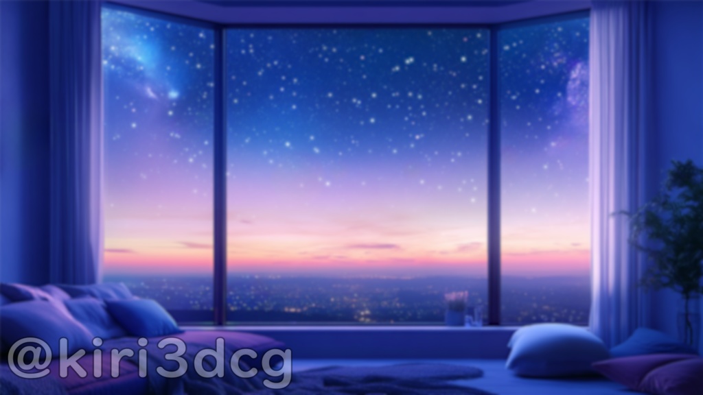 【配信画面セット!】流れ星の見えるお部屋 vtuber様 配信者様向け 歌枠 雑談枠などに♪ 流れ星 夜 夜活 配信背景 素材 背景 Animated Background【背景ループ素材】