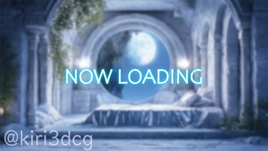 【配信画面セット!】神殿の寝室 vtuber様 配信者様向け 歌枠 雑談枠などに♪ 配信背景 寝室 月明かり 神殿 光 素材 背景 Animated Background【背景ループ素材】