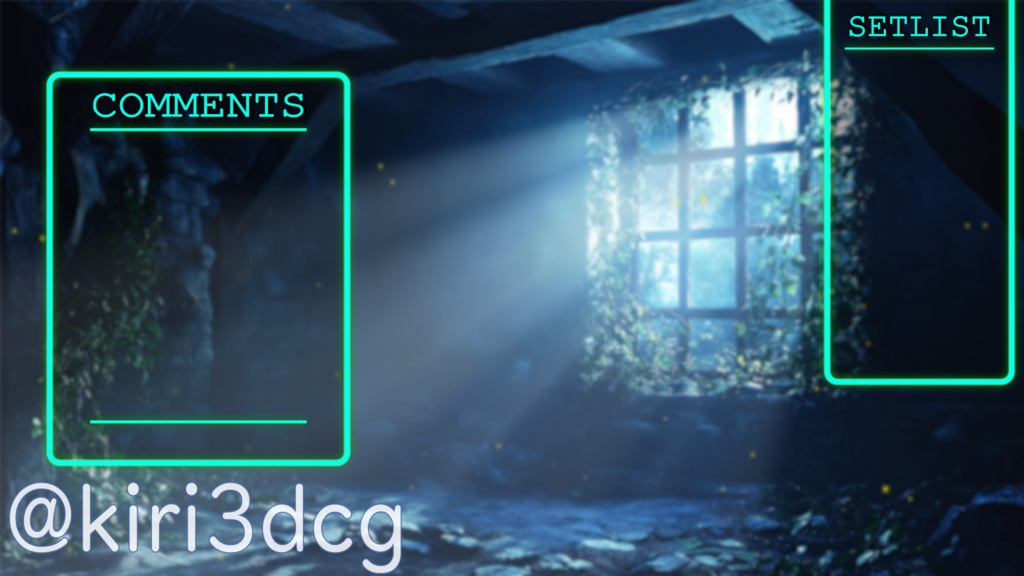 【配信画面セット!】光差す廃れた空間 vtuber様 配信者様向け 歌枠 雑談枠などに♪ 配信背景 月明かり 廃墟 光 素材 背景 Animated Background【背景ループ素材】