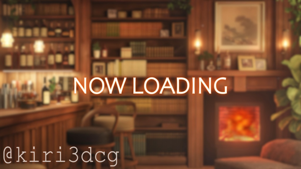 【動く!配信画面セット!】暖炉が灯る隠れ家BAR vtuber様 配信者様向け 歌枠 雑談枠などに♪ 配信背景 バー 冬 秋 暖炉 暖かい 隠れ家 素材 背景 Animated Background【背景ループ素材】