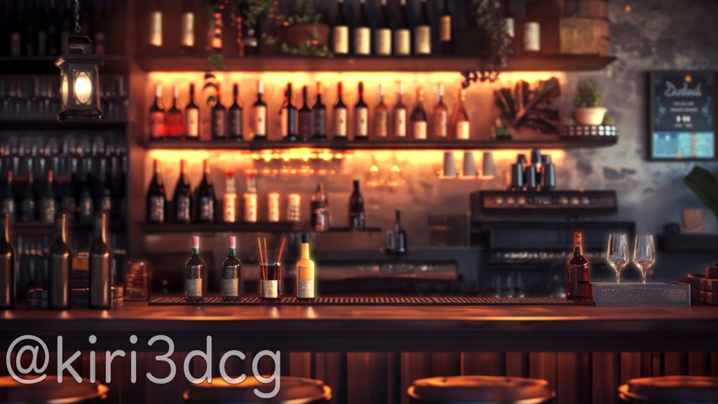 【雑談配信セット!】ヴィンテージな雰囲気のBAR vtuber様 配信者様向け 雑談枠などに♪  配信背景 バー 暖かい 大人な 隠れ家 素材 背景 Animated Background【背景ループ素材】
