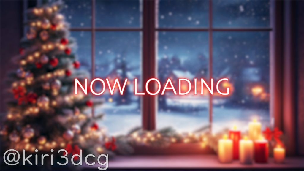 【配信画面セット!】雪降る夜のクリスマス vtuber様 配信者様向け 歌枠 雑談枠などに♪ 配信背景 クリスマス Xmas 冬 素材 背景 Animated Background【背景ループ素材】