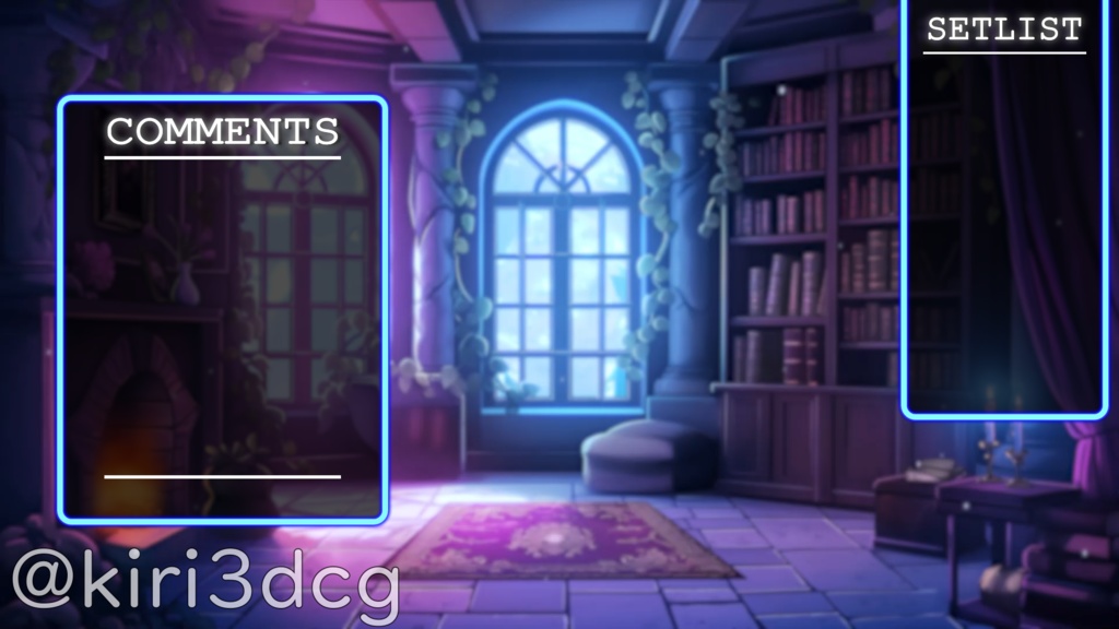 【動く!配信画面セット!】魔法使いの隠れ家 vtuber様 配信者様向け 歌枠 雑談枠などに♪ 配信背景 隠れ家 暖炉 ろうそく 素材 背景 Animated Background【背景ループ素材】