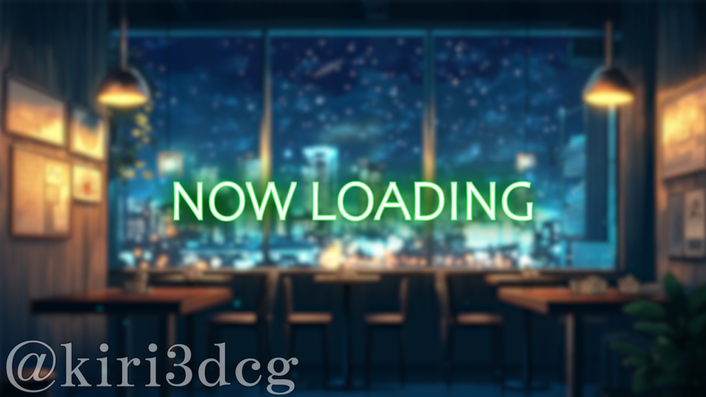 【配信画面セット!】星空と夜景が見えるカフェ vtuber様 配信者様向け 雑談枠などに♪ 配信背景 素材 流れ星 夜景 コーヒー カフェ 本 Animated Background【背景ループ素材】