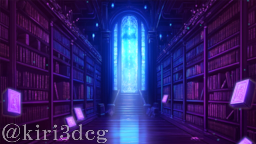 【動く!配信画面セット!】魔法使いの書庫 vtuber様 配信者様向け 歌枠 雑談枠などに♪ 配信背景 隠れ家 書庫 魔法 本 素材 背景 Animated Background【背景ループ素材】