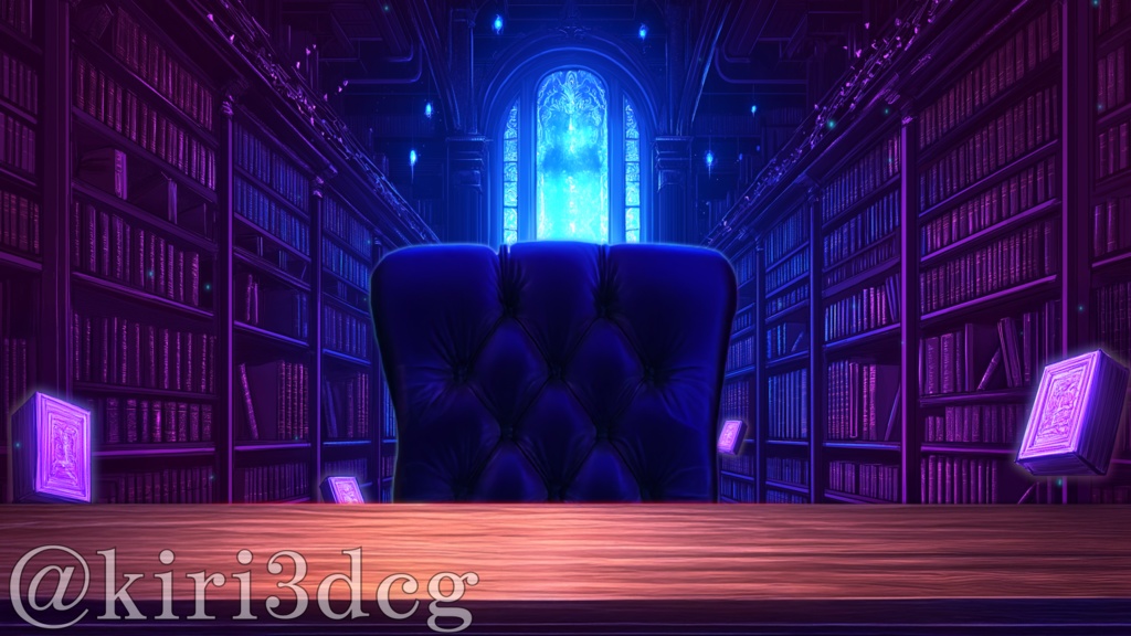 【動く!配信画面セット!】魔法使いの書庫 vtuber様 配信者様向け 歌枠 雑談枠などに♪ 配信背景 隠れ家 書庫 魔法 本 素材 背景 Animated Background【背景ループ素材】