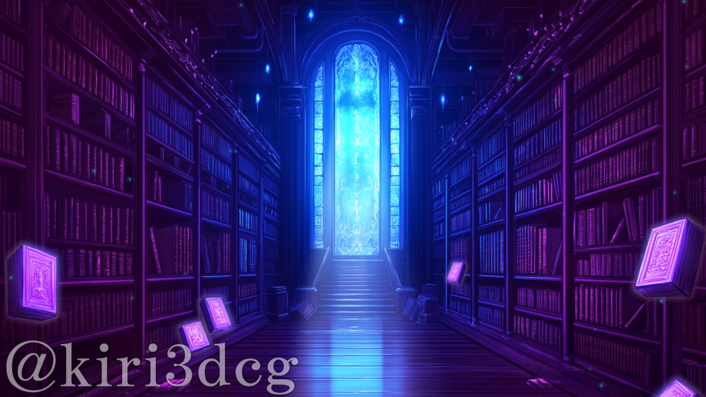 【動く!配信画面セット!】魔法使いの書庫 vtuber様 配信者様向け 歌枠 雑談枠などに♪ 配信背景 隠れ家 書庫 魔法 本 素材 背景 Animated Background【背景ループ素材】