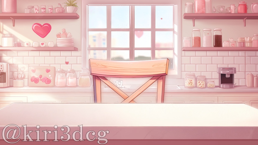 【配信画面セット!】かわいいスウィートキッチン vtuber様 配信者様向け 歌枠 雑談枠などに♪ 配信背景 バレンタイン 雪 キッチン お菓子 素材 背景 Animated Background【背景ループ素材】