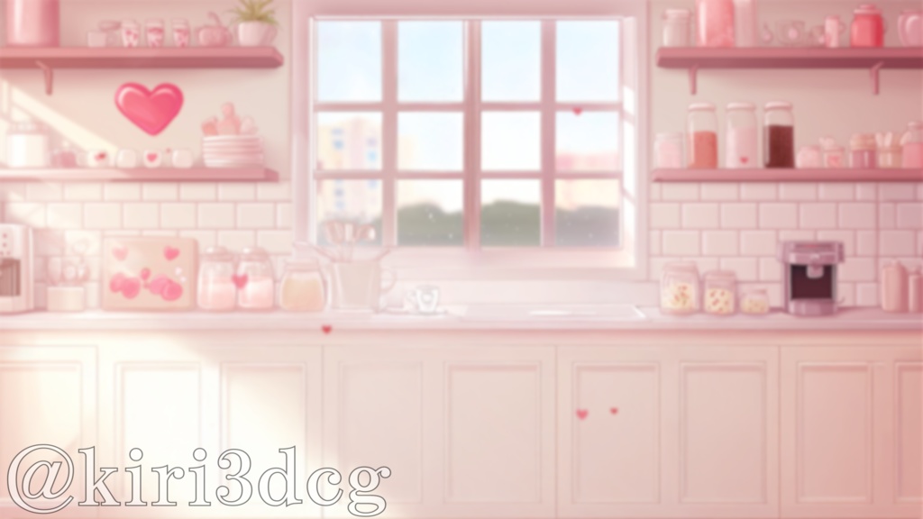 【配信画面セット!】かわいいスウィートキッチン vtuber様 配信者様向け 歌枠 雑談枠などに♪ 配信背景 バレンタイン 雪 キッチン お菓子 素材 背景 Animated Background【背景ループ素材】