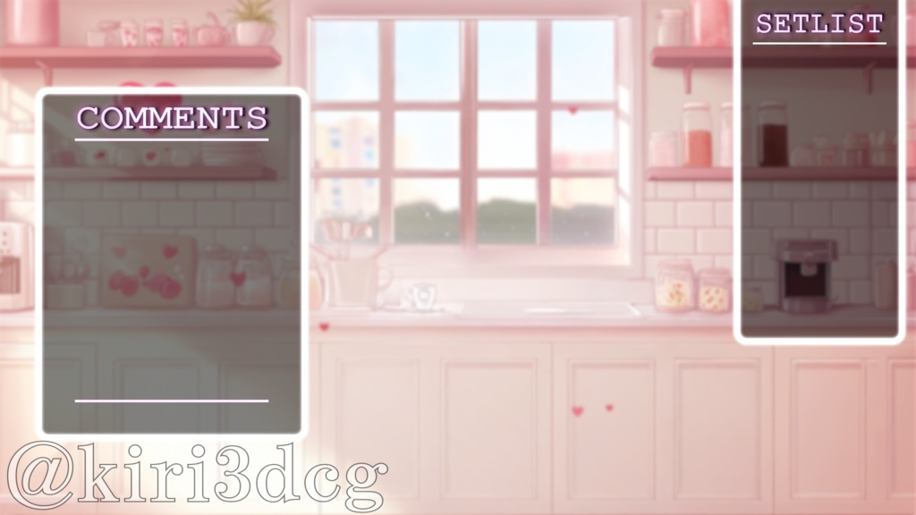 【配信画面セット!】かわいいスウィートキッチン vtuber様 配信者様向け 歌枠 雑談枠などに♪ 配信背景 バレンタイン 雪 キッチン お菓子 素材 背景 Animated Background【背景ループ素材】