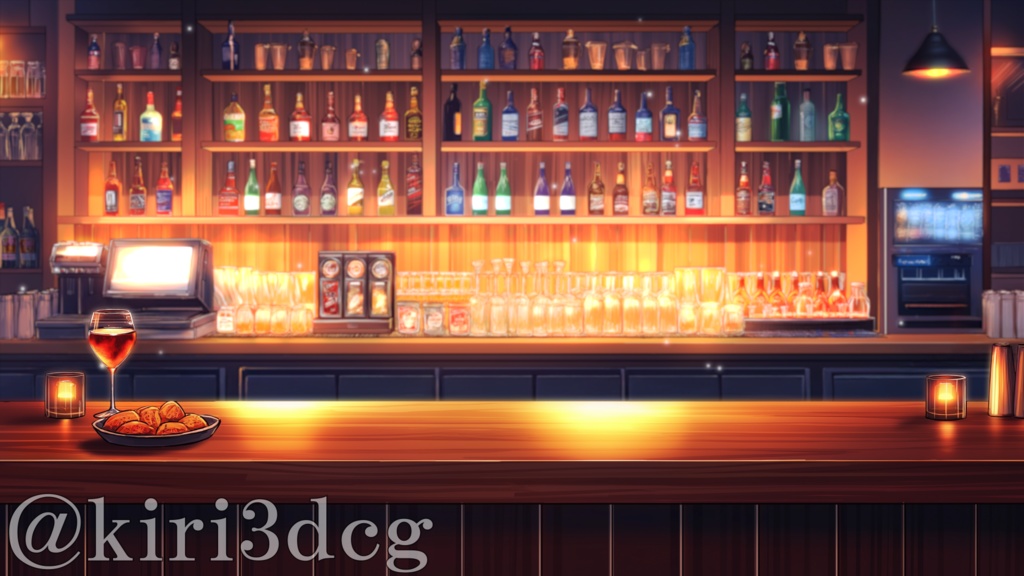 【雑談配信セット!】ムーディーなBARカウンター vtuber様 配信者様向け 雑談枠などに♪ 配信背景 バー 暖かい 大人な ムーディー 素材 背景 Animated Background【背景ループ素材】