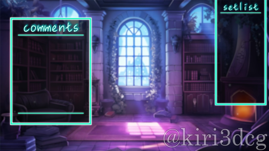 【動く!配信画面セット!】魔法使いの隠れ家2 vtuber様 配信者様向け 歌枠 雑談枠などに♪ 配信背景 隠れ家 暖炉 ランタン 素材 背景 Animated Background【背景ループ素材】