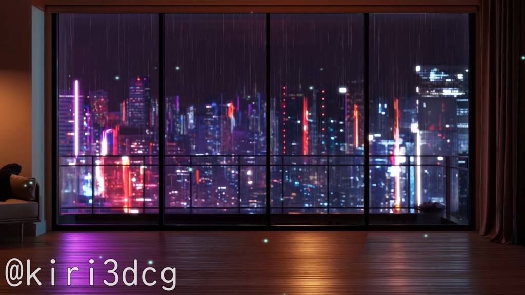 【雑談配信セット!】雑談配信用リビング vtuber様 配信者様向け 歌枠 雑談枠などに♪ 配信背景 リビング 星 雨 洋室 梅雨 夜 素材 背景 Animated Background【背景ループ素材】