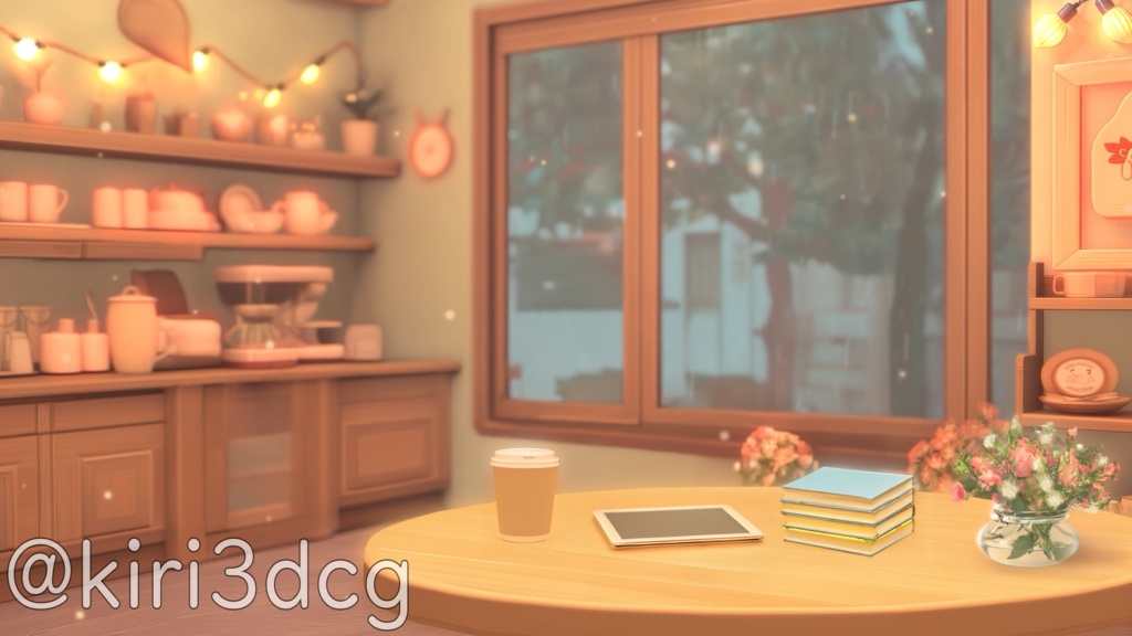 【雑談部屋セット!】雨の日のまったり雑談部屋 vtuber様 配信者様向け 歌枠 雑談枠などに♪  配信背景 部屋 雨 梅雨 素材 背景 Animated Background【背景ループ素材】