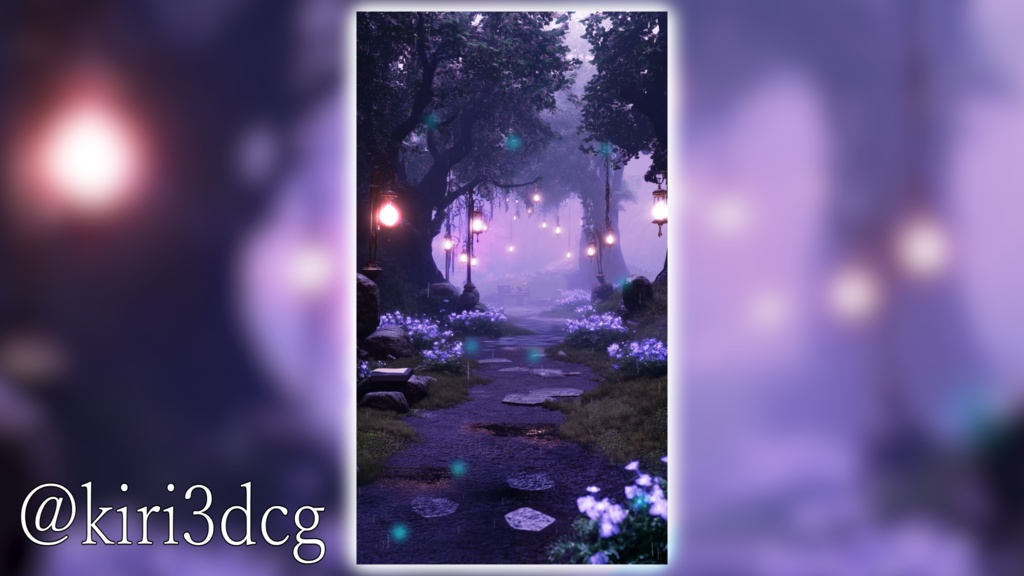 【縦型背景素材】雨の日の異世界の小道 vtuber様 配信者様向け 雑談枠 歌枠などに♪ 落ち着く 雨 ファンタジー 梅雨 配信用 配信背景 配信素材 Animated Background【背景ループ素材】