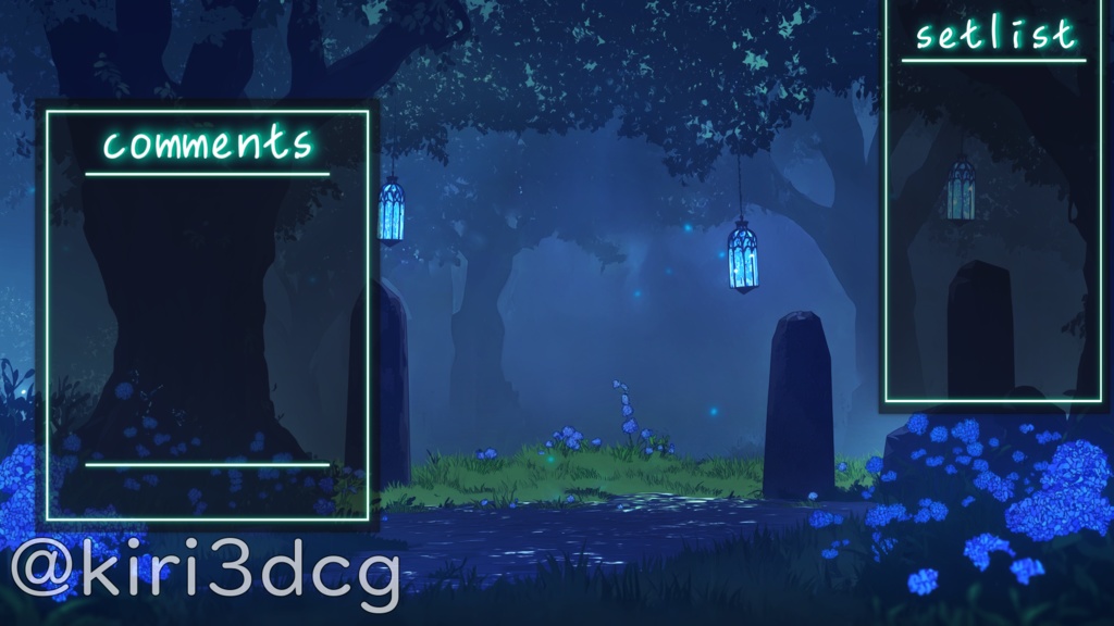 【動く!背景素材!】妖精の森の木陰 vtuber様 配信者様向け 歌枠 雑談枠などに♪ 配信背景 素材 夜 朝 妖精 ファンタジー 幻想的 Animated Background【背景ループ素材】