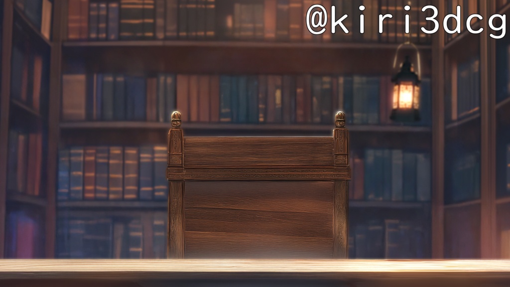 【配信画面セット!】秘密の書斎 vtuber様 配信者様向け 雑談枠などに♪ 配信背景 素材 書斎 ランタン 本 Animated Background【背景ループ素材】