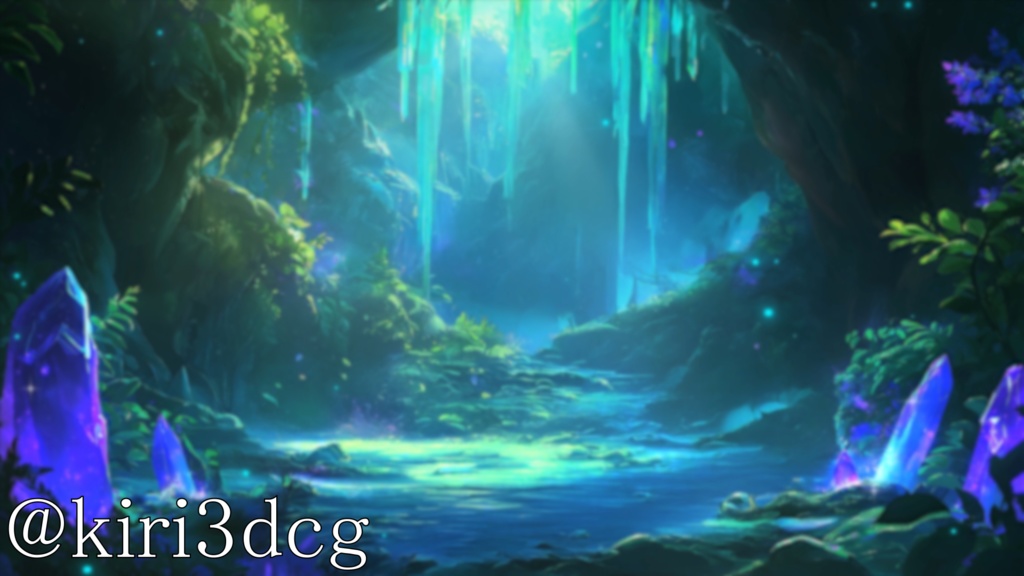 【動く!背景素材!】ファンタジーな洞窟 vtuber様 配信者様向け 歌枠 雑談枠などに♪ 配信背景 素材 朝 洞窟 蝶々 ファンタジー 幻想的 Animated Background【背景ループ素材】