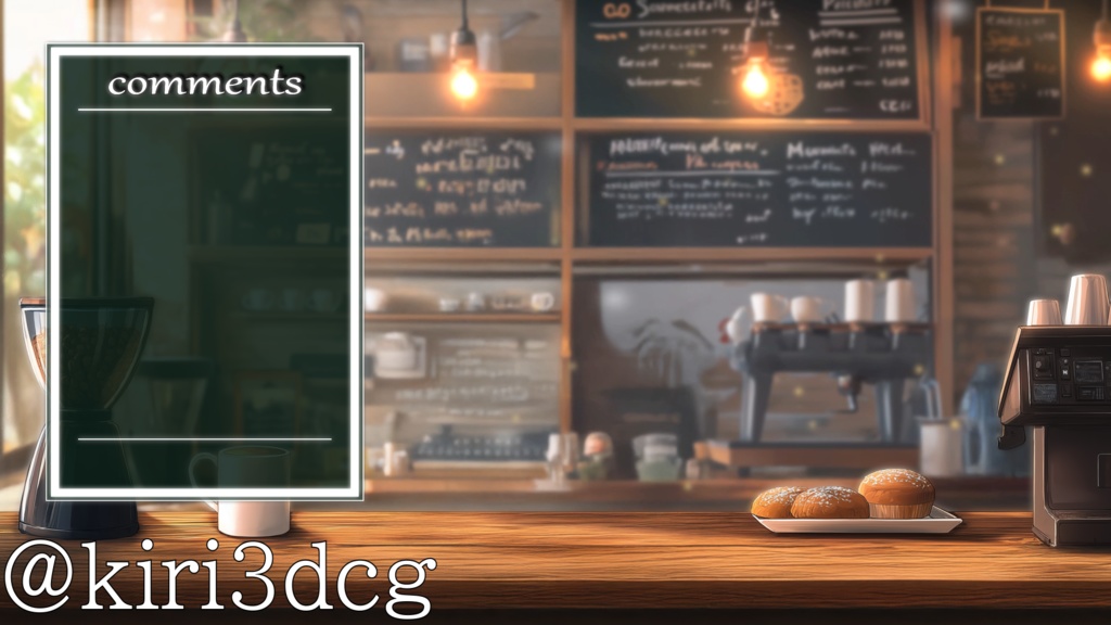 【配信画面セット!】朝日が差し込むカフェ vtuber様 配信者様向け 雑談枠などに♪  配信背景 素材 コーヒー カフェ 朝活 Animated Background【背景ループ素材】