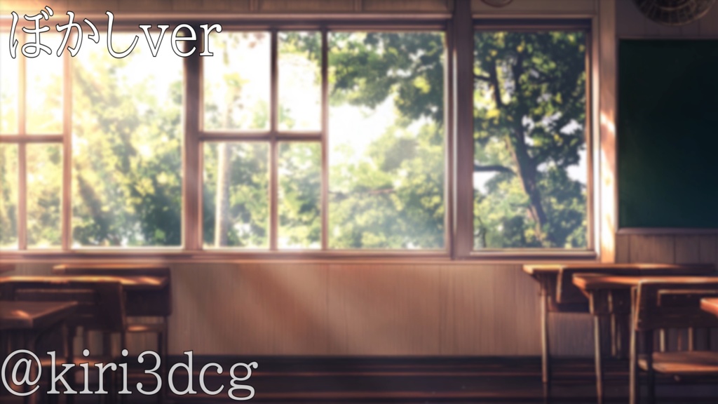 【配信画面セット!】夏休みの教室 vtuber様 配信者様向け 雑談枠などに♪  配信背景 素材 学校 夏 夏休み 教室 Animated Background【背景ループ素材】