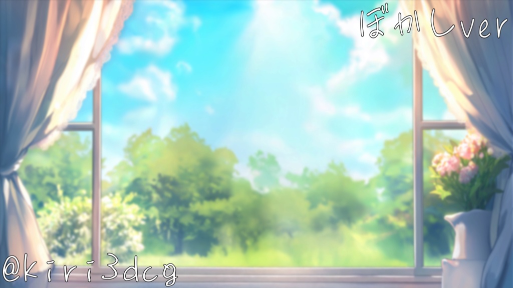 【雑談配信セット!】朝の窓辺 vtuber様 配信者様向け 歌枠 雑談枠などに♪  配信背景 窓辺 朝 蝶々 素材 背景 Animated Background【背景ループ素材】