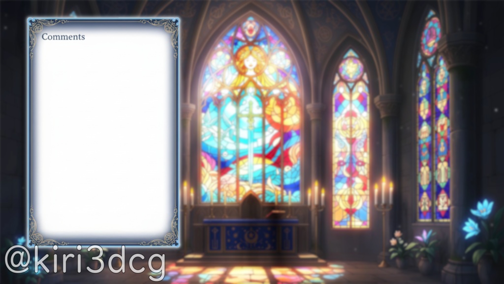 【動く!配信背景セット!】神聖なる光の殿堂 vtuber様 配信者様向け 歌枠 雑談枠などに♪ 配信背景 ステンドグラス 教会 神秘的 素材 背景 Animated Background【背景ループ素材】