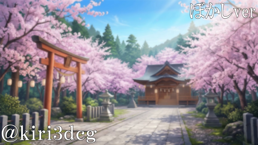 【動く!背景素材セット!】桜を眺める神社 vtuber様 配信者様向け 歌枠 雑談枠などに♪ 配信背景 桜 幻想的 さくら 夜 素材 背景 Animated Background【背景ループ素材】