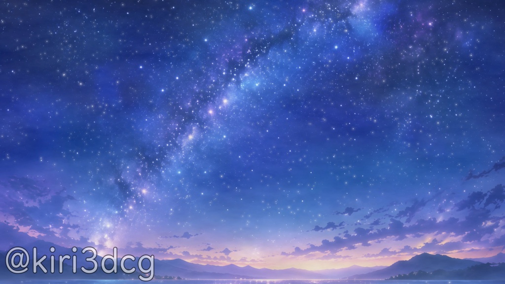 【動く背景素材】星降る天の川 vtuber様 配信者様向け 歌枠 雑談枠などに♪ 流れ星 天の川 七夕 夜 夜活 配信背景 素材 背景 Animated Background【背景ループ素材】