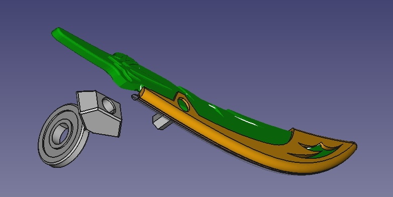 光の剣(左鞘と右鞘があります) クリアーブルー版(1/10~1/12、メガミデバイス等に)