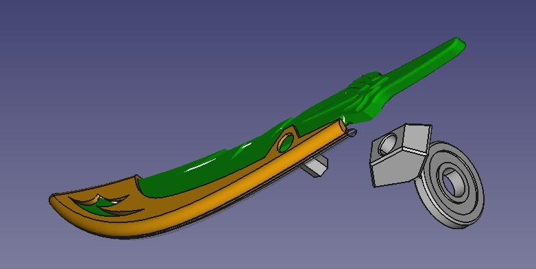 光の剣(左鞘と右鞘があります) クリアーレッド版(1/10~1/12、メガミデバイス等に)