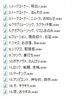 使用フリーBGM集 Vol.1