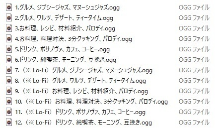 使用フリーBGM集 グルメ・お料理音楽パック Vol.1