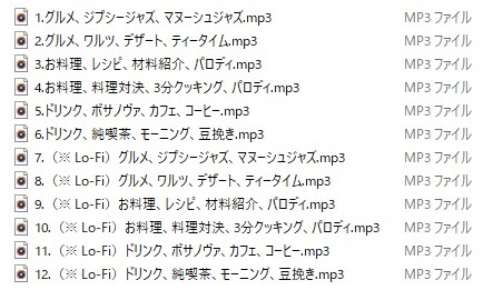 使用フリーBGM集 グルメ・お料理音楽パック Vol.1