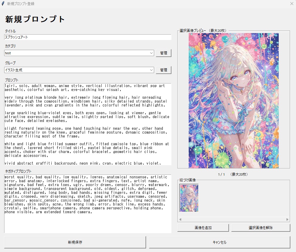 AI Prompt Manager 製品版|AIイラスト用プロンプト管理ツール