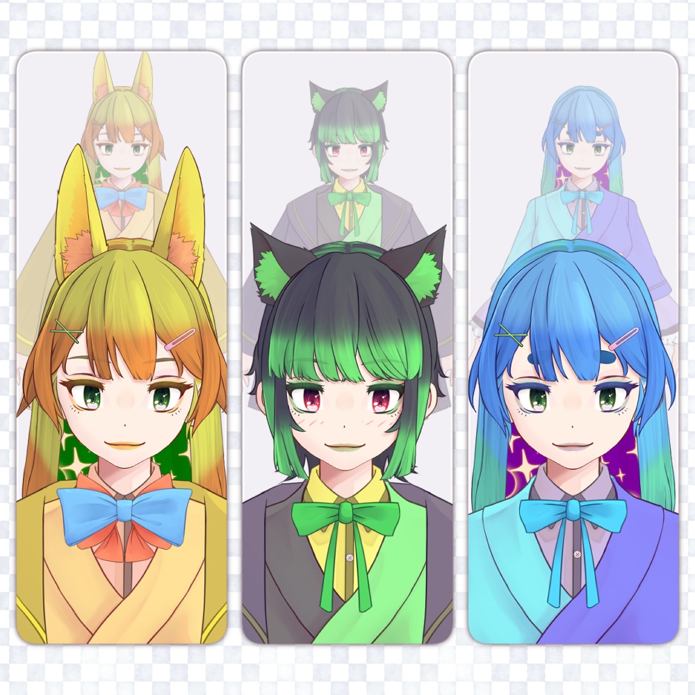 【汎用Live2Dモデル】カスタム着物の女の子【カラー変更可能】