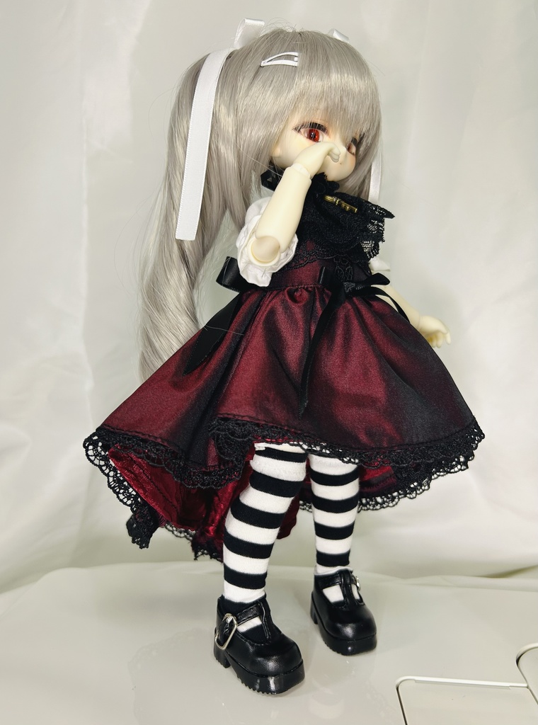赤薔薇フィッシュテールドレスセット(半袖) Tinyfox 1/6