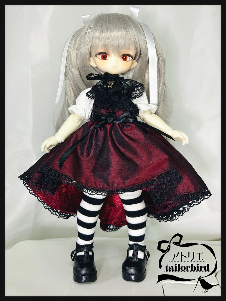 赤薔薇フィッシュテールドレスセット(半袖) Tinyfox 1/6