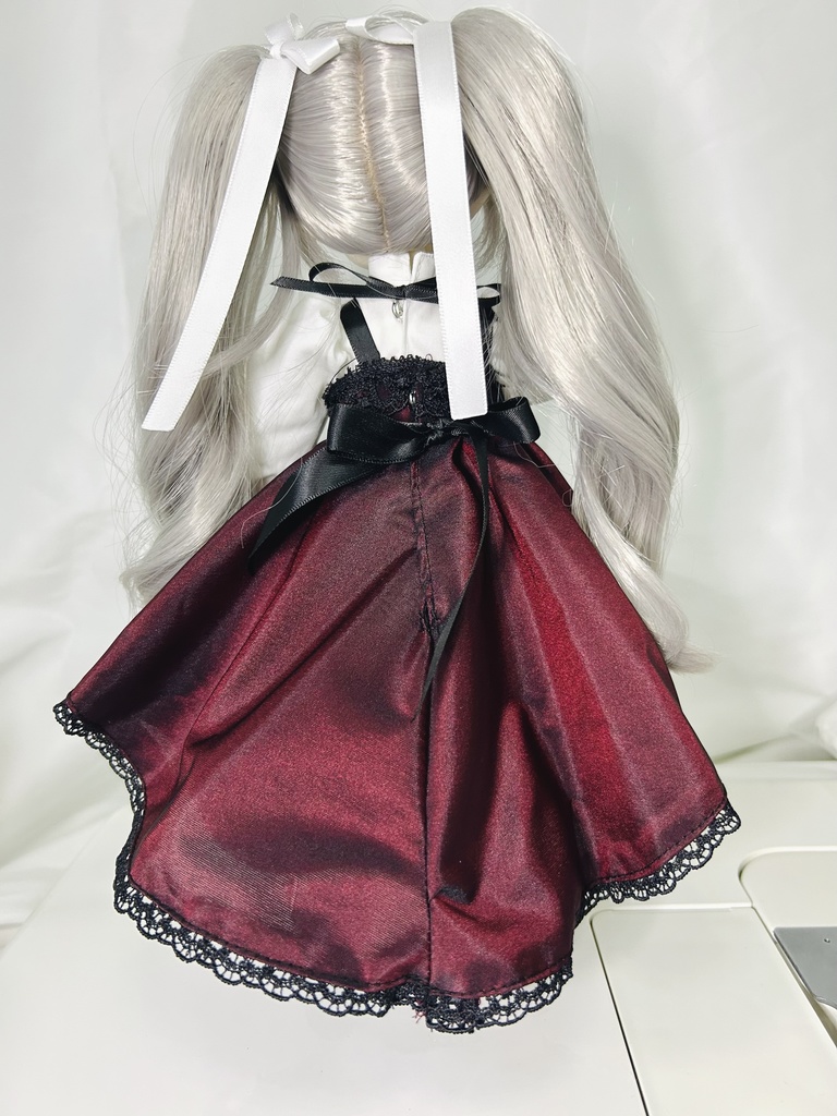 赤薔薇フィッシュテールドレスセット(長袖) Tinyfox 1/6サイズ