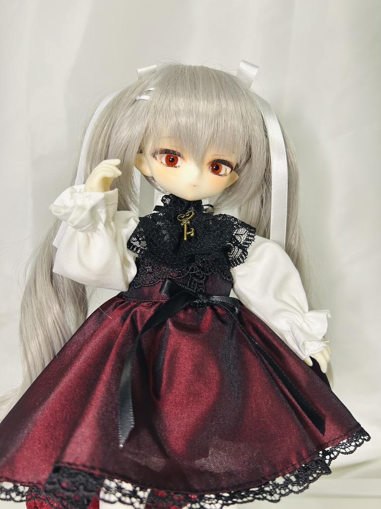 赤薔薇フィッシュテールドレスセット(長袖) Tinyfox 1/6サイズ
