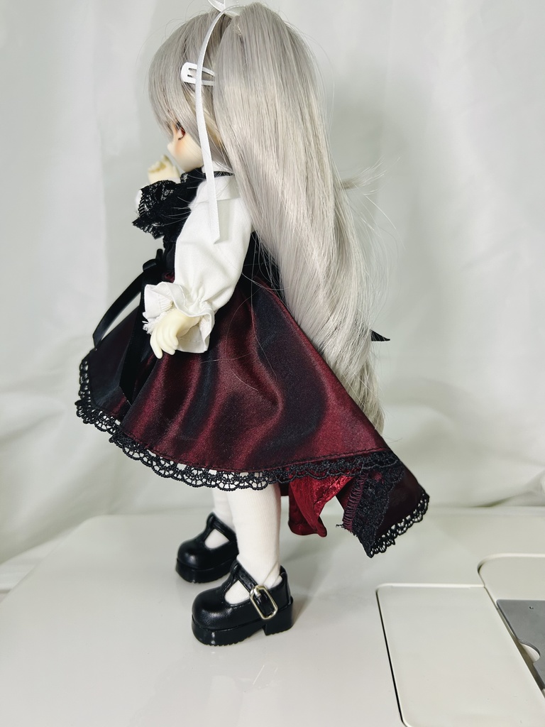 赤薔薇フィッシュテールドレスセット(長袖) Tinyfox 1/6サイズ